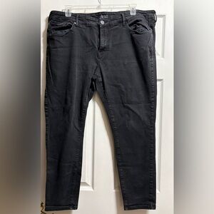 a.n.a Black Charcoal Denim Pants Size 22W